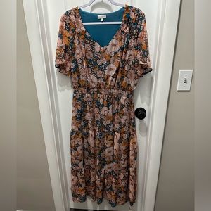 Like new maxi/midi dress floral boho size XL